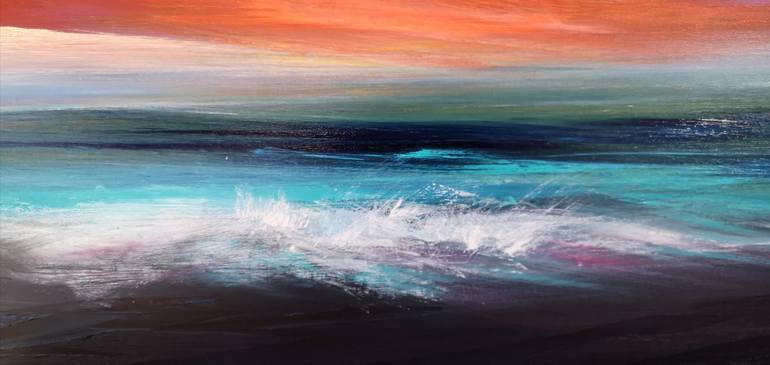 Original Expressionism Seascape Painting by Mel Graham