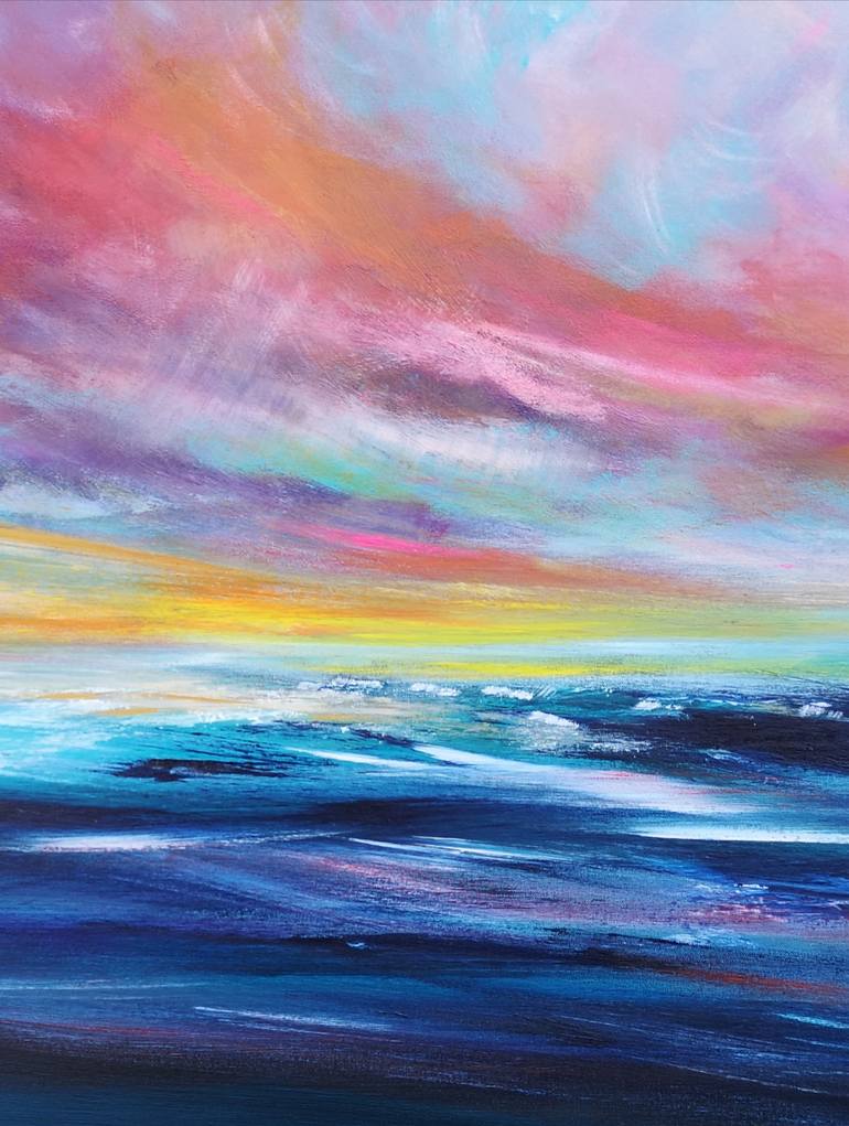 Original Fine Art Seascape Painting by Mel Graham