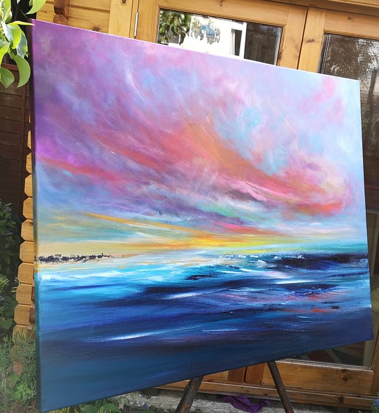 Original Fine Art Seascape Painting by Mel Graham