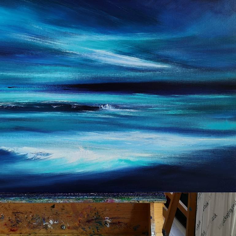 Original Impressionism Seascape Painting by Mel Graham