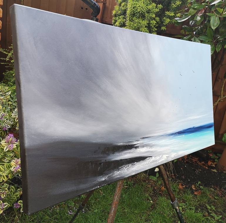 Original Impressionism Seascape Painting by Mel Graham