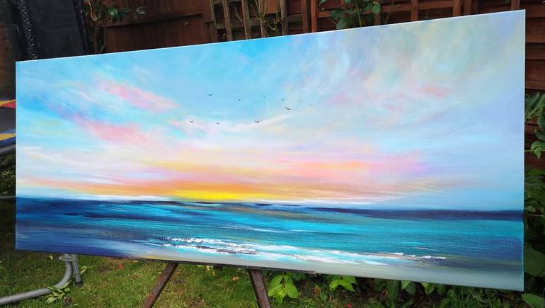 Original Impressionism Seascape Painting by Mel Graham