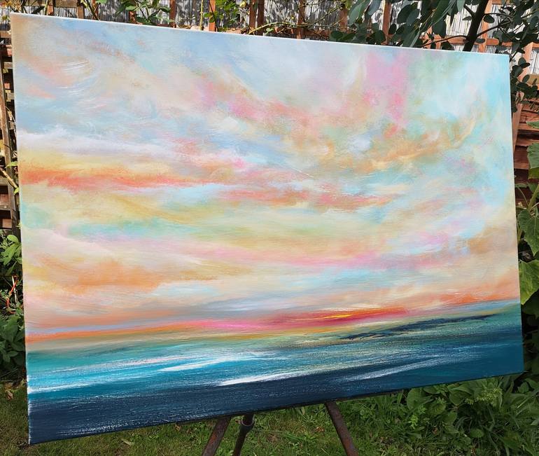 Original Impressionism Seascape Painting by Mel Graham