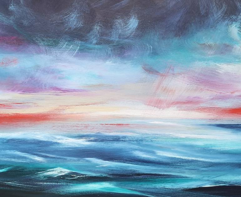 Original Impressionism Seascape Painting by Mel Graham