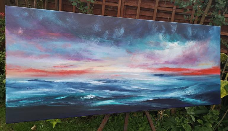 Original Impressionism Seascape Painting by Mel Graham