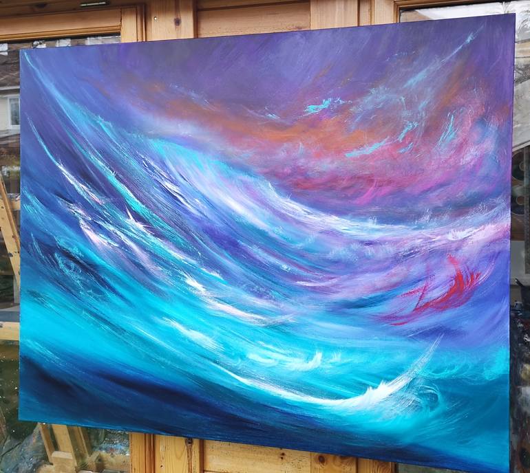Original Expressionism Seascape Painting by Mel Graham