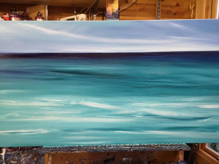 Original Impressionism Seascape Painting by Mel Graham