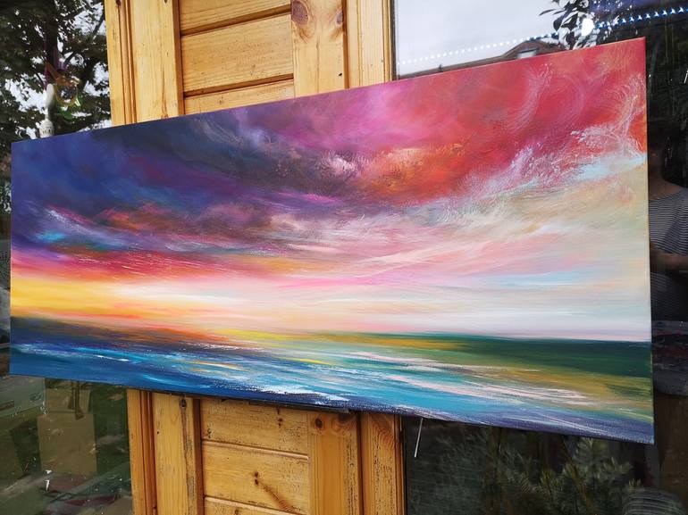 Original Impressionism Seascape Painting by Mel Graham