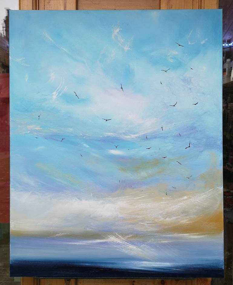 Original Fine Art Seascape Painting by Mel Graham