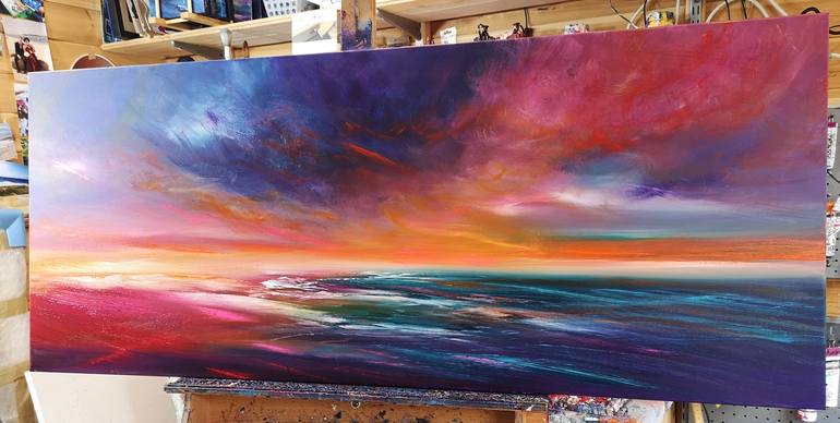 Original Impressionism Seascape Painting by Mel Graham