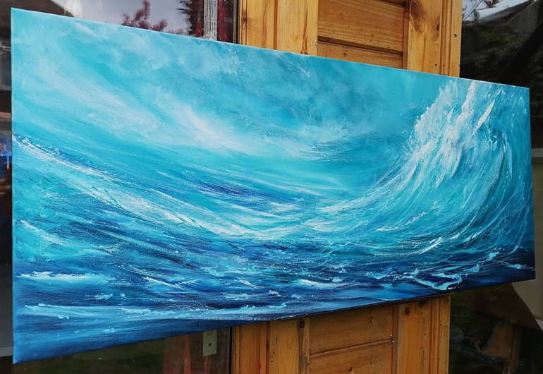 Original Impressionism Seascape Painting by Mel Graham