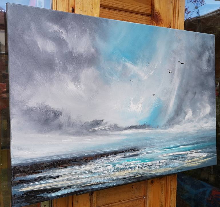 Original Fine Art Seascape Painting by Mel Graham