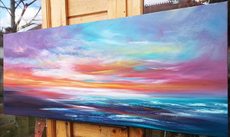 Original Impressionism Seascape Painting by Mel Graham