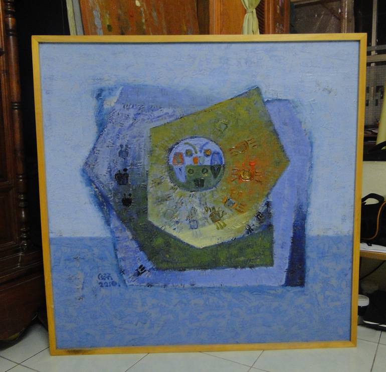 Original Impressionism Abstract Painting by Nguyen Dinh Hien