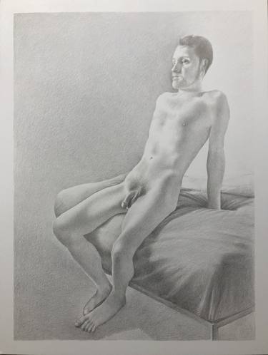 Original Figurative Nude Drawings by Les Satinover