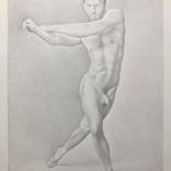 Silverpoint figure study by Les Satinover