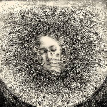 Original Figurative Botanic Printmaking by Patrick Gonzales
