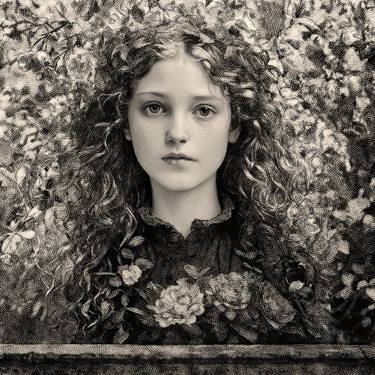 Original Black & White Children Printmaking by Patrick Gonzales