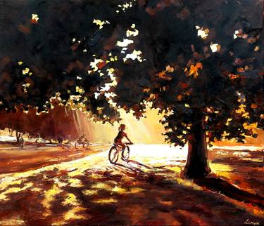 Original Modern Bicycle Paintings by Lana Marandina