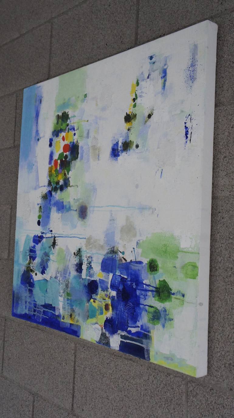 Original Art Deco Abstract Painting by Changsoon Oh