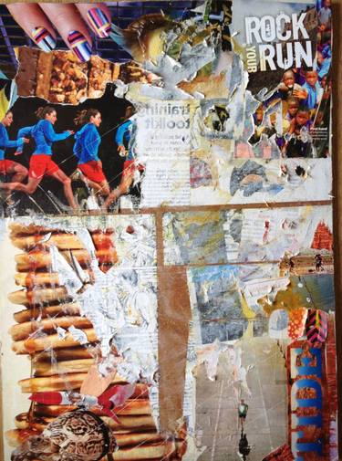 Original Abstract Collage by Alan Wynne