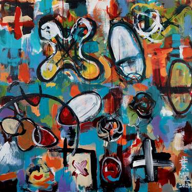 Original Street Art Abstract Paintings by Norm Yip