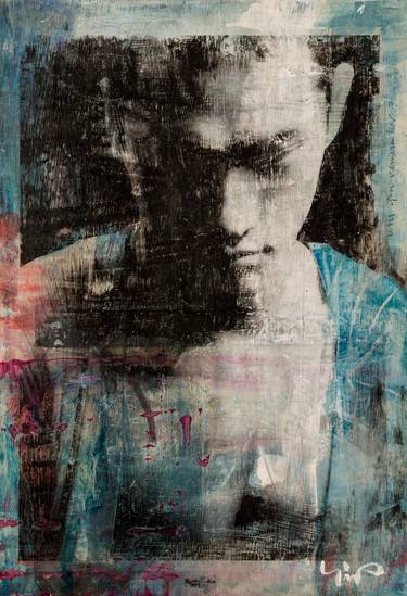 Original Portraiture People Mixed Media by Norm Yip