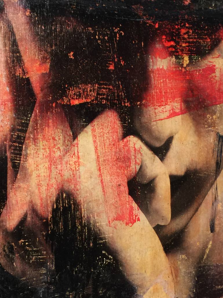 Original Abstract Expressionism Men Mixed Media by Norm Yip