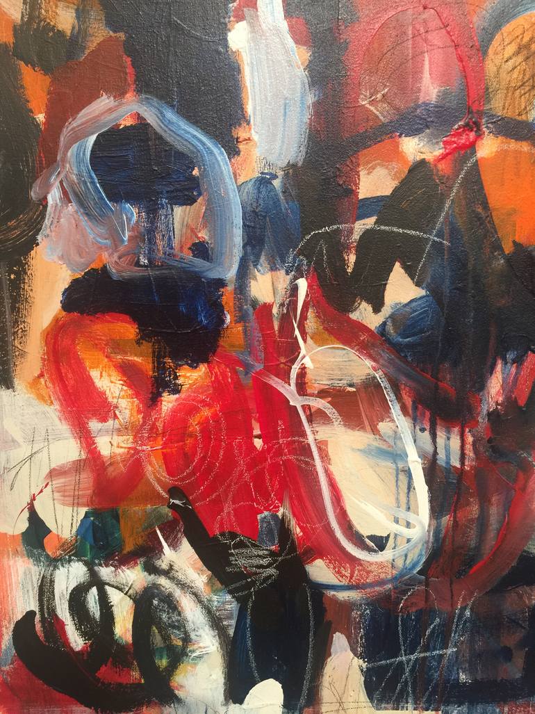 Original Abstract Expressionism Abstract Painting by Norm Yip