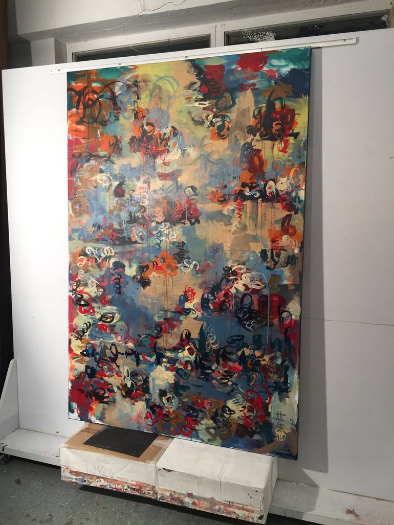 Original Abstract Expressionism Abstract Painting by Norm Yip