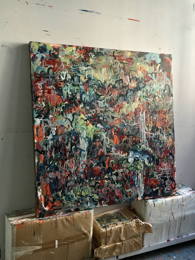 Original Abstract Expressionism Abstract Painting by Norm Yip