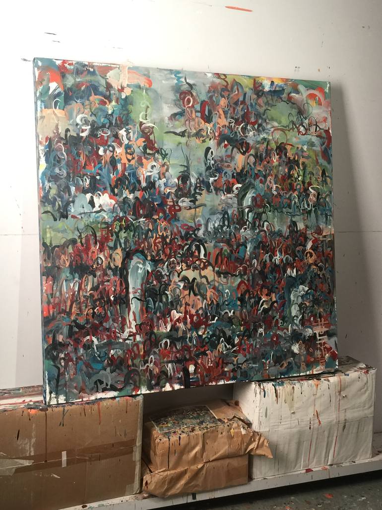 Original Abstract Expressionism Abstract Painting by Norm Yip