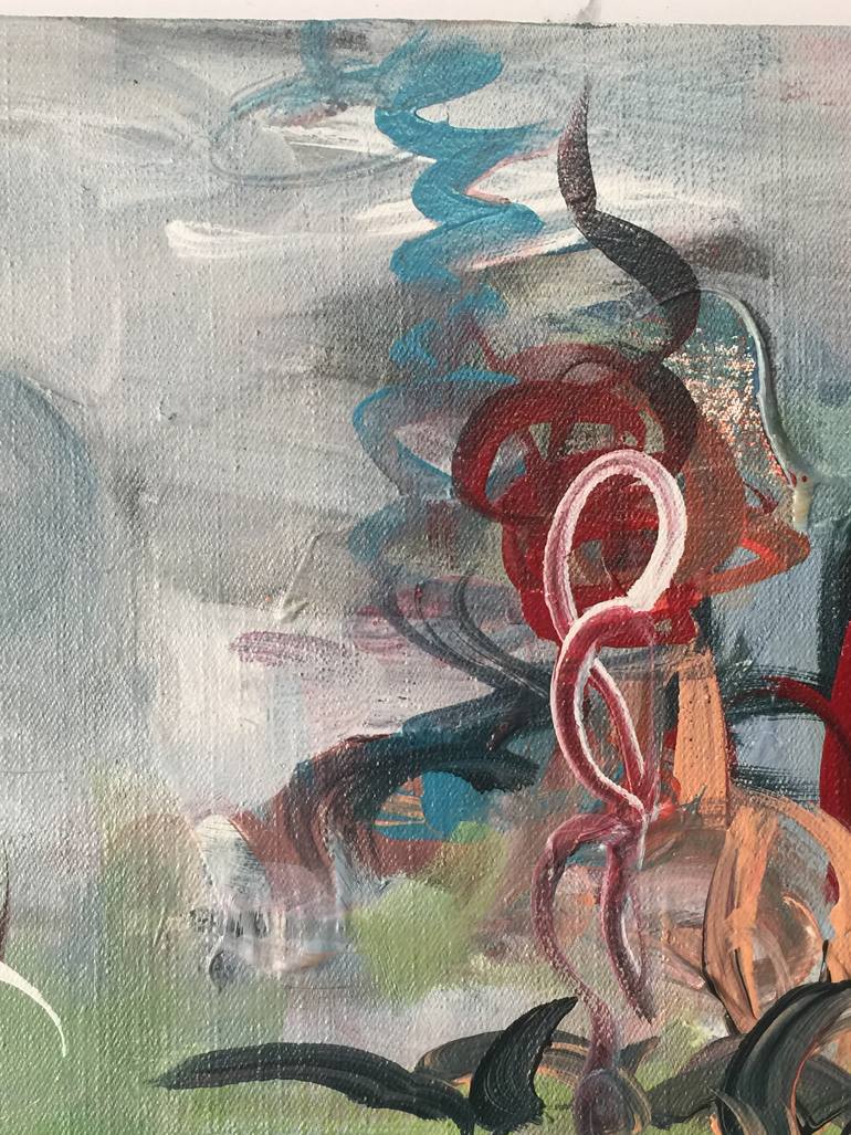 Original Abstract Expressionism Abstract Painting by Norm Yip