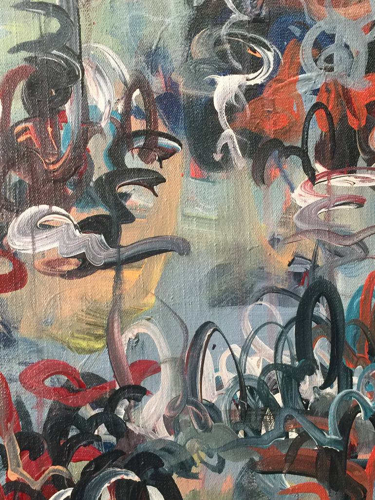 Original Abstract Expressionism Abstract Painting by Norm Yip