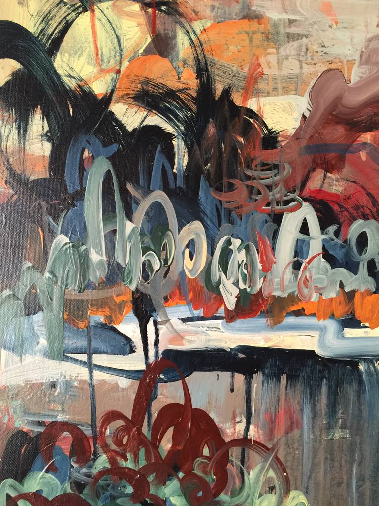 Original Abstract Expressionism Abstract Painting by Norm Yip