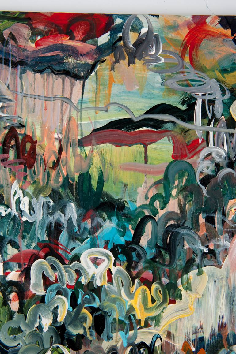 Original Abstract Expressionism Abstract Painting by Norm Yip