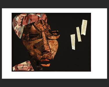 Print of Cubism Portrait Collage by Kathleen Madigan