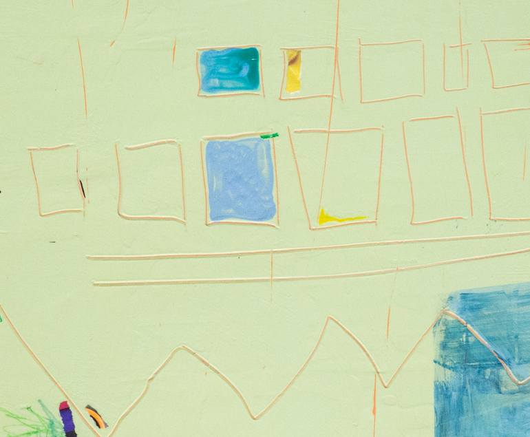 Original Abstract Cities Painting by Gabriele Maurus