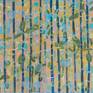 A light, bright and fluffy painting, reminding me of trellises holding summer vines.
Acrylic on wood panel, diptych.
Still has to dry.......