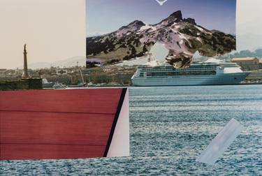 Original Abstract Boat Collage by Gabriele Maurus