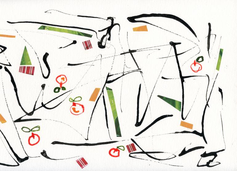 Original Dada Abstract Drawing by Gabriele Maurus