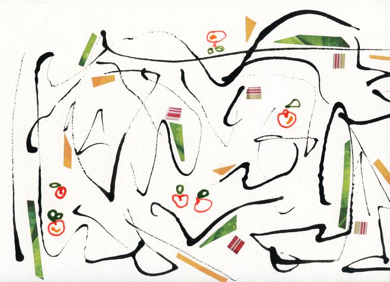 Original Dada Abstract Drawing by Gabriele Maurus