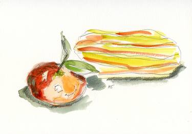 Original Abstract Food Drawings by Gabriele Maurus