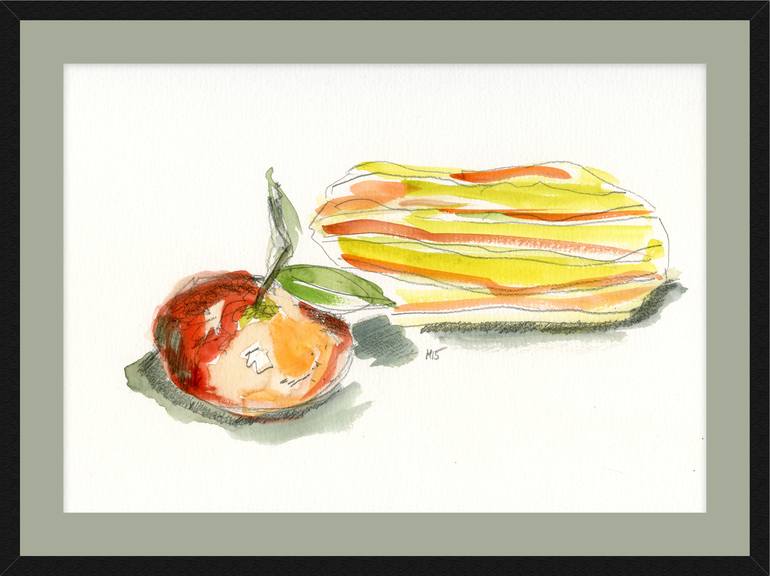 Original Abstract Food Drawing by Gabriele Maurus