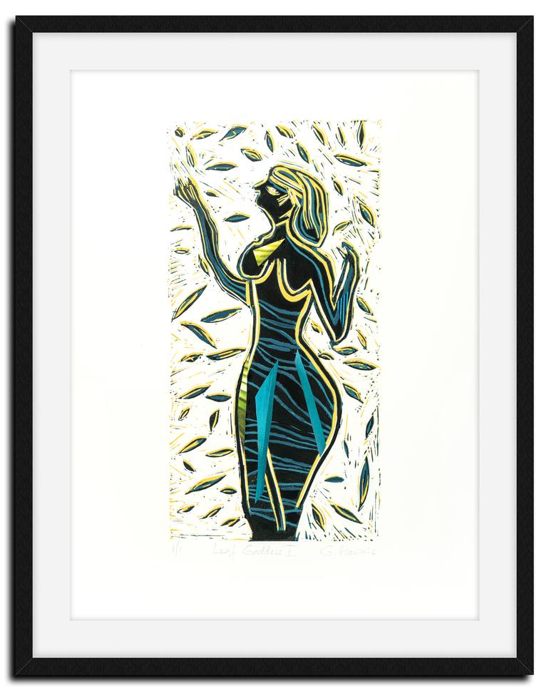 Original Abstract Women Printmaking by Gabriele Maurus