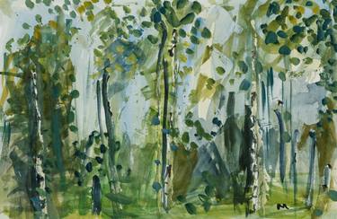 Original Abstract Tree Paintings by Gabriele Maurus