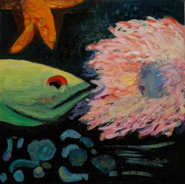 Original Abstract Fish Paintings by Gabriele Maurus