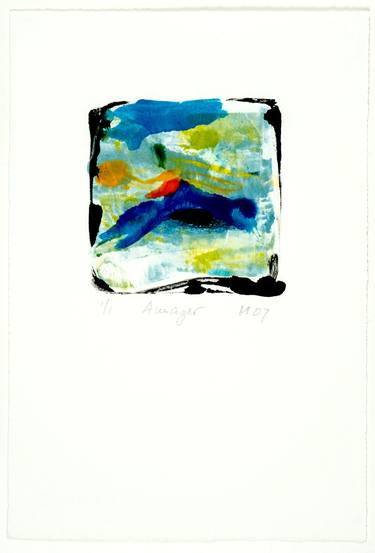 Original Abstract Expressionism Abstract Printmaking by Gabriele Maurus