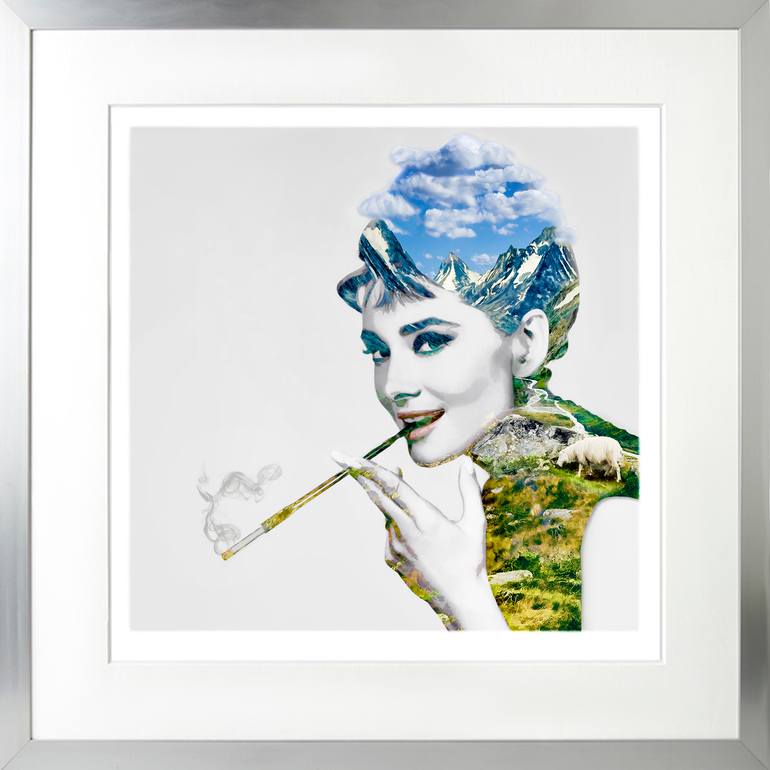 Original Figurative Pop Culture/Celebrity Mixed Media by Liz Ravn