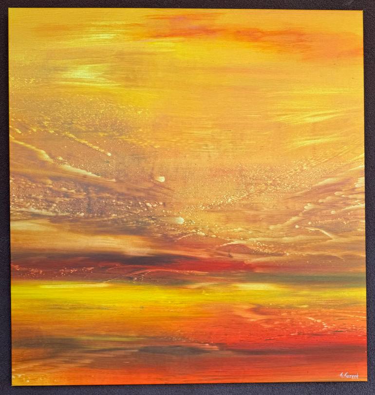 Original Abstract Painting by Khrystyna Kozyuk | Abstract Art on Canvas | Sunset on the East